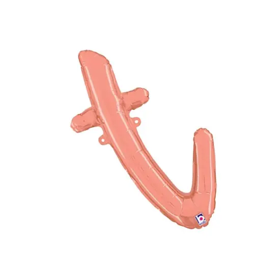 Betallic&reg; 24 inch Script Letter T Rose Gold Air Fill Only Balloon {7}