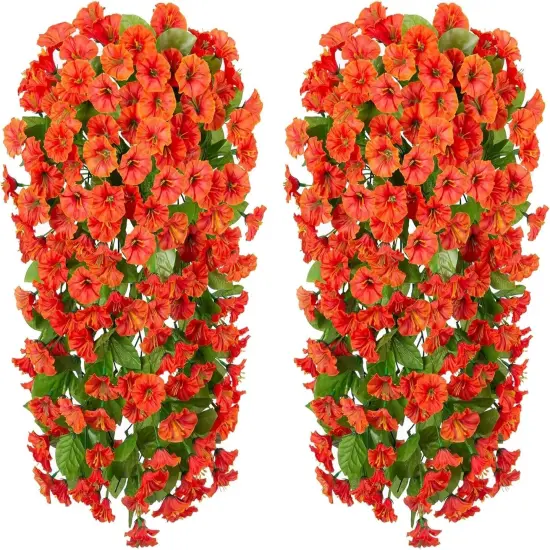 2PCS Fake Fall Hanging Flowers Plants {3}