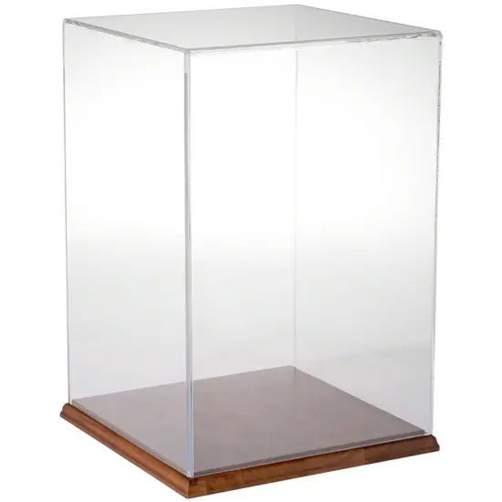 Plymor Clear Acrylic Display Case, 10" W x 10" D x 15" H Hardwood {1}