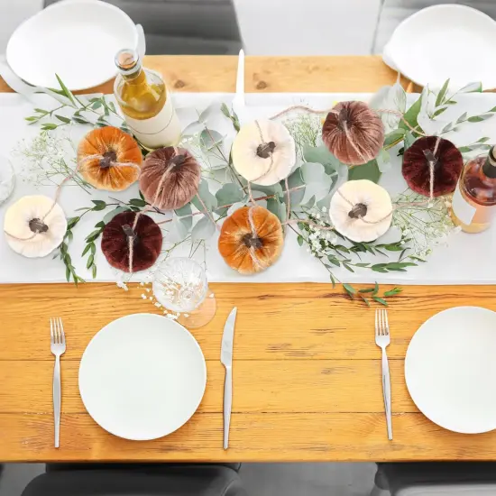 Fall Pumpkins Garland Halloween Faux (Brown Series) {6}