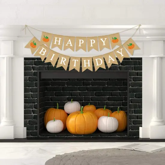 Jute Burlap Happy Birthday Banner (Multicolor) {5}