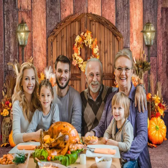 7x5ft Fall Thanksgiving Backdrop Thanksgiving Photo Backdrop,Party Banner F91 {4}