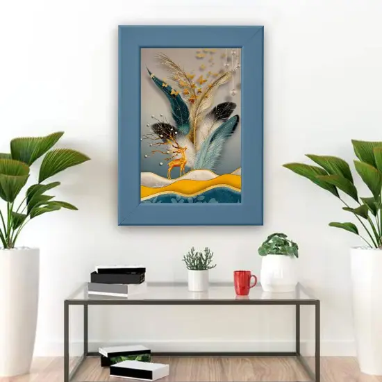 4x6 Picture Frame Dark Gray-Blue &ndash; Lightweight Plastic Frame with Safe Front Protection, Horizontal/Vertical Display, Wall or Tabletop Use &ndash; Kid-Safe, Compatible with ALFTA Adhesive Hook {2}