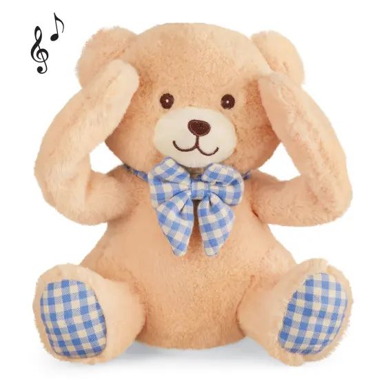 Collections Etc Peek-a-Boo Friends Plush Bear Musical Toy {1}
