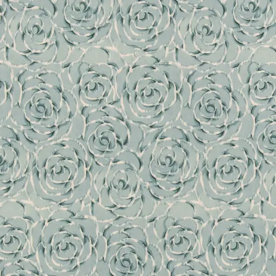 Capri - Aqua & Teal Abstract & Geometric,Floral Upholstery Fabric 54 Inches" {1}