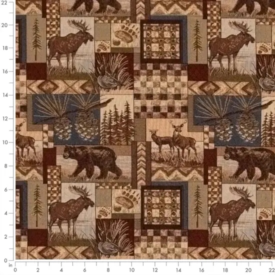 Maple - Brown Novelty Upholstery Fabric 54 Inches" {3}