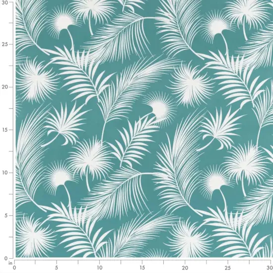 Aruba - Aqua & Teal Leaves,Tropical & Botanical Upholstery Fabric 54 Inches" {4}