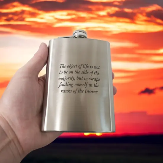 8oz The Object of life Marcus Aurelius SS Flask {5}