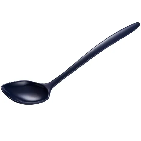 Hutzler 12-Inch Melamine Solid Cooking Spoon Blue {1}