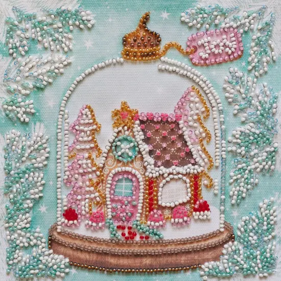 Mini Bead embroidery kit - Cheerful house {1}