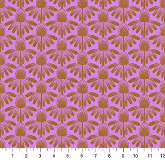 Pink Echinacea Indelible by Anna Maria for Northcott Cotton 44"/45" Fabric Per Yard {1}