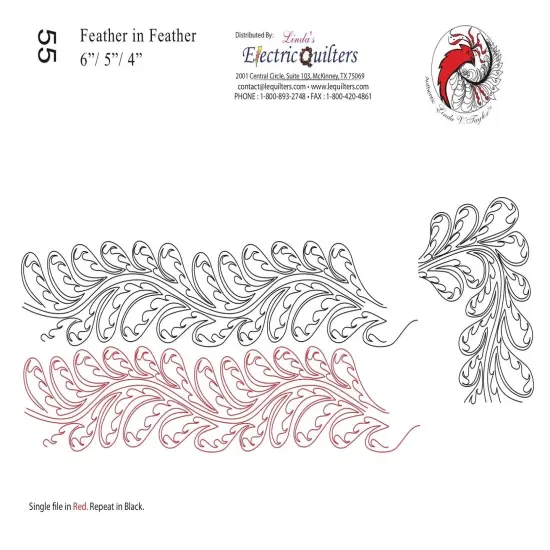 055 Feather In Feather Pantograph by Linda V. Taylor {1}
