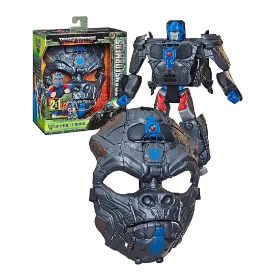 Transformers Rise of the Beasts Movie Optimus Primal, 2-in-1 Converting Roleplay Mask Action Figure Toy, 6+ Years, 9-inch {5}