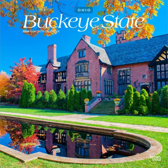 Buckeye State | Ohio Places | 2026 12 x 24 Inch (Hanging) Monthly Square Wall Calendar | Plastic-Free {1}