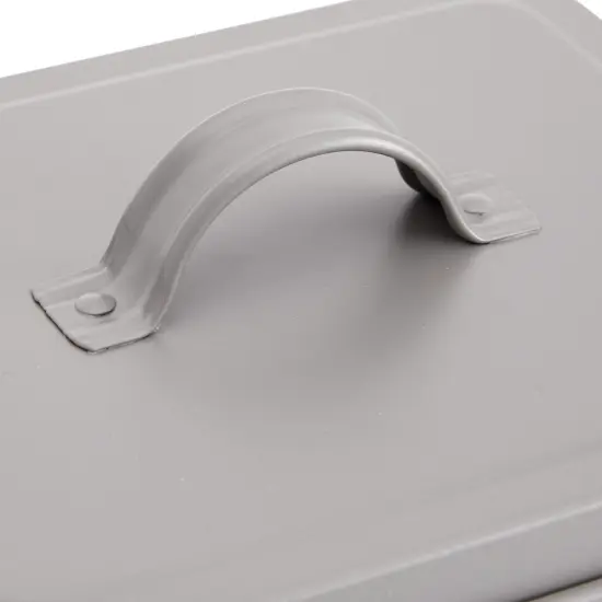 Laundry Detergent Container for Powder, Beads, and Pods, White Laundry Canister with Scoop for Bathroom Organizing and Storage, Modern Farmhouse Design, 100 Ounce Capacity (Gray, 7 x 9 x 6 in) Grey {4}