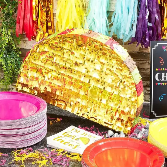 Taco Pinata for Cinco de Mayo, Fiesta, Mexican Birthday Party Decorations (Small, 17 x 10 Inches) {2}