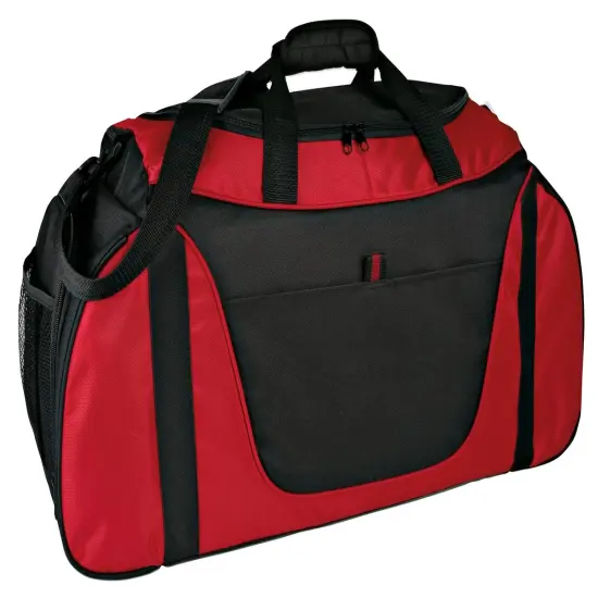 Port Authority&reg; Medium Two Tone Duffel Red/Black {1}