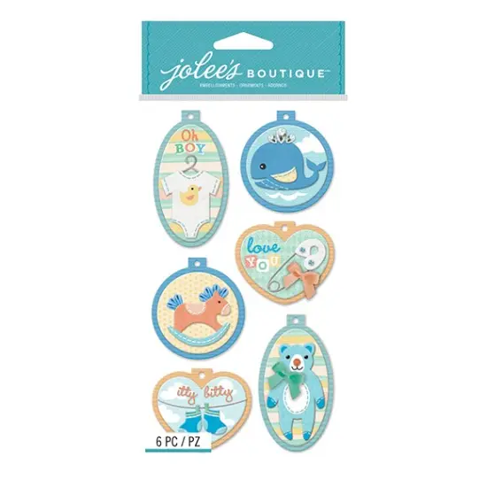 Jolee's Boutique Baby Boy Embroidery Hoops Dimensional Stickers {1}