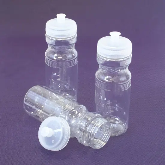 3 Pack 24 Ounce Water Bottles (Clear / White) {4}