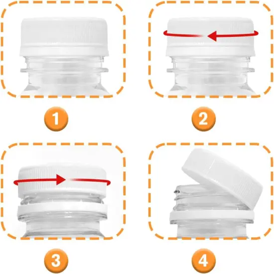 6-Pack Juice Bottles, 12oz BPA-Free Plastic Bottle with Leak-Proof Lids {5}