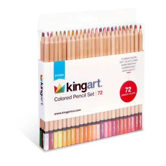 KINGART&reg; Colored Pencil Set, 72 Colors {6}