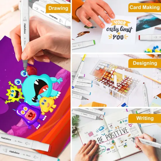 Dual Tip Fine & Broad Drawing Markers {5}