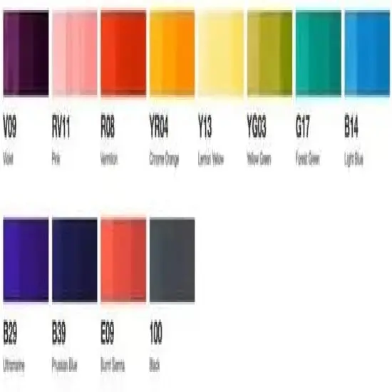 12pc Set Alcohol-Based Markers {2}