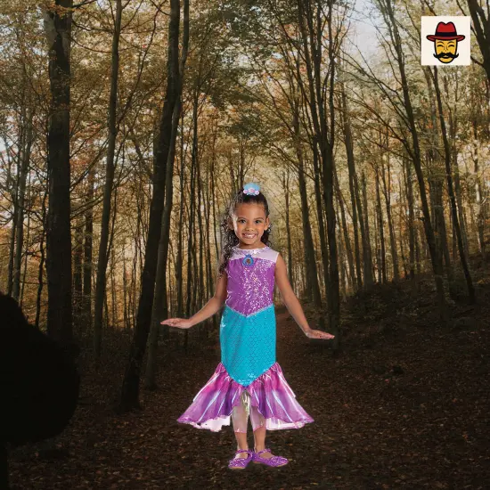 Girls Toddler Classic Ariel Costume Little Mermaid Dress Sea Princess Outfit {5}