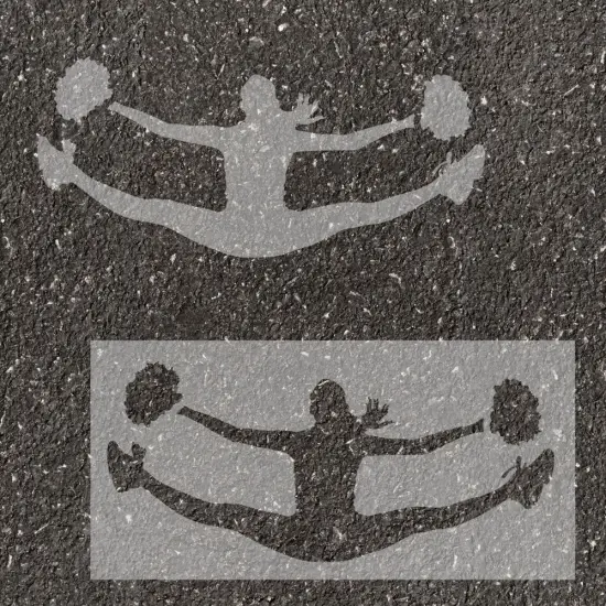 Cheerleading Parking Space Stencil | High School Senior Parking Spot Stencil | Reusable Stencil | Stencil Ease | {1}