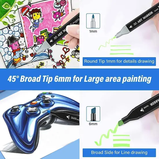 120 Colors Dual Tip Alcohol Markers {2}