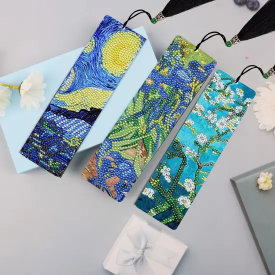Diamond Painting Bookmark Kit Starry Night & Water Lily(2pack) {5}