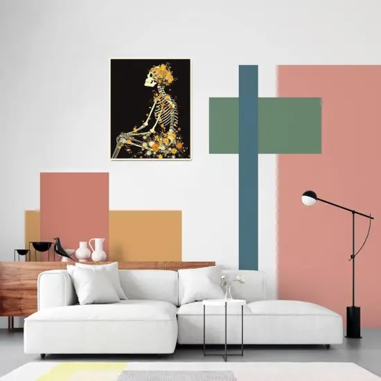 Skull Paint by Numbers Kit - 16x20 Inch {3}