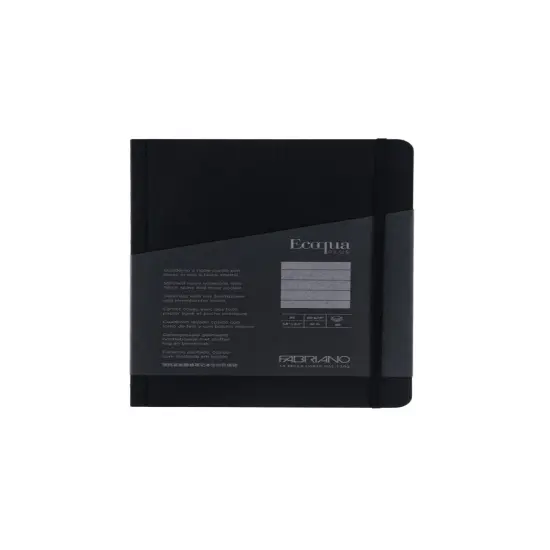 Fabriano Ecoqua Plus Sewn-Bound 100% Italian made Notebook Notebook, 5.8" x 8.3", A5 Black {3}