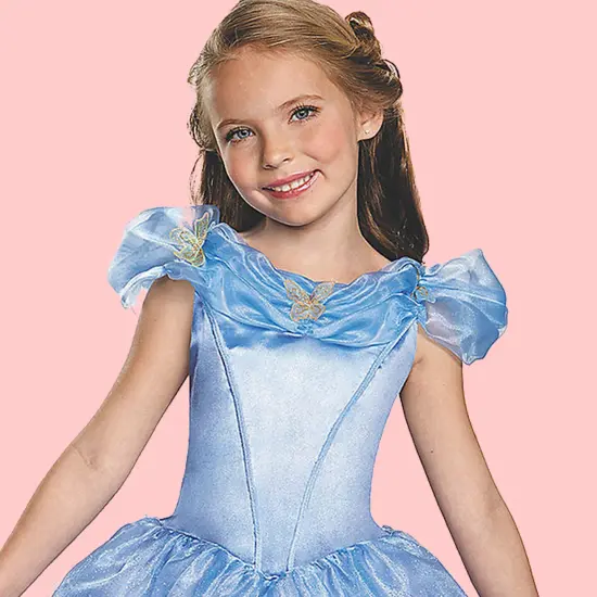 Girls Cinderella Costume Magical Blue Party Dress {3}