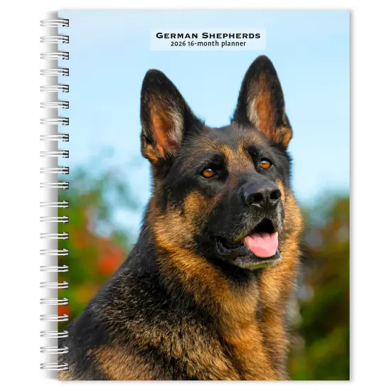 German Shepherds | 2026 6x7.75 Inch Spiral-Bound Wire-O Weekly Engagement Planner Calendar | New Full-Color Image Every Week {1}