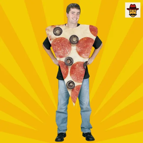 Funny Pizza Slice Costume For Food Themed Halloween Tunic Outfit {1}