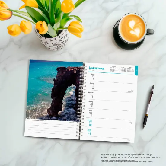 National Parks | 2026 6x7.75 Inch Spiral-Bound Wire-O Weekly Engagement Planner Calendar | New Full-Color Image Every Week {5}