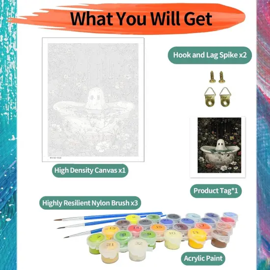 Ghost Paint by Numbers Kits - 16X20 Inch {4}