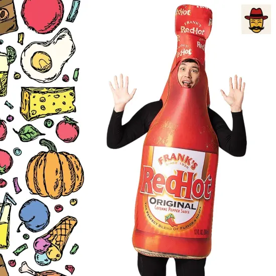Franks Red Hot Bottle Costume Featuring a Photorealistic Foam Tunic {5}