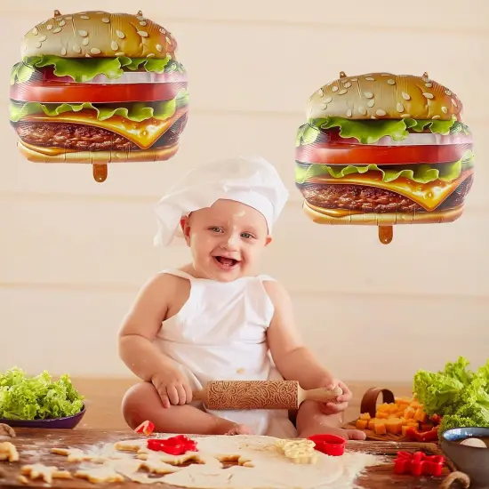 Funny Burger Party Balloons for Kids Birthday Food Themed Party Decorations Suppliers {2}