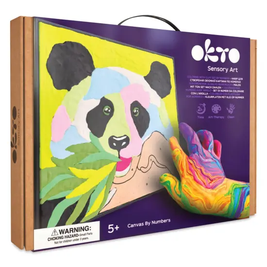 Okto Sensory Art Clay Color By Number Kit - Panda {1}
