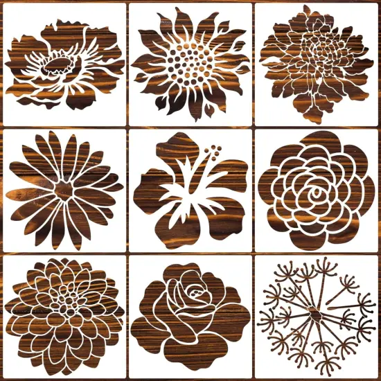 Large Flower Stencils - 14 inch {1}