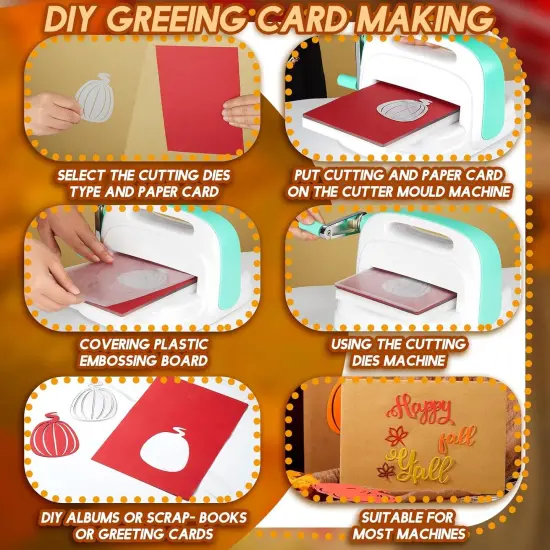 Fall Pumpkin Metal Cutting Dies for Card Making Thanksgiving Metal Cutting {5}