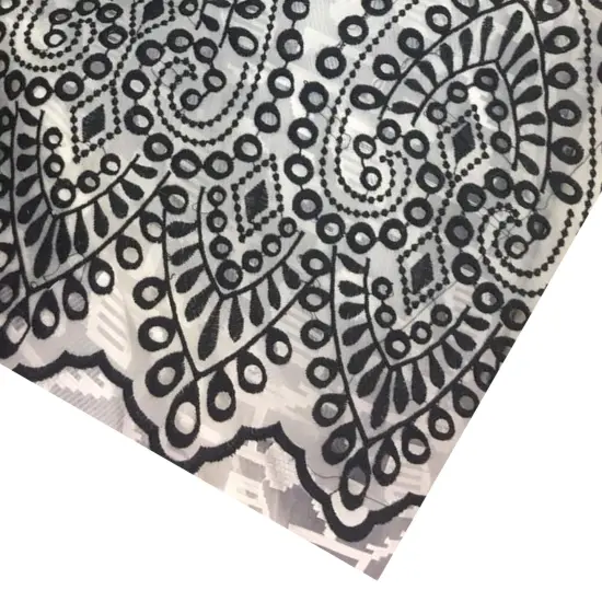 1 Yard Organza Big Border Embroidery Designer Fabric for Dresses 55 Inches Wide {4}