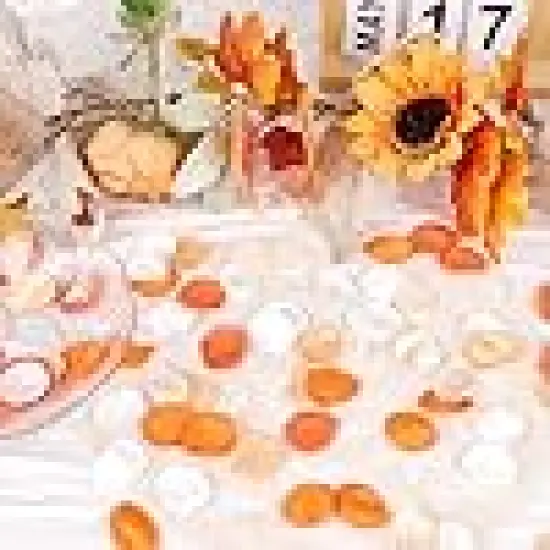 Fake Rose Petals Fall Wedding Decor {5}