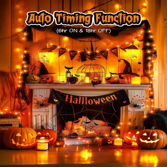 Halloween Fairy Lights, 33Ft 100 LED Battery Operated Fairy Lights {4}