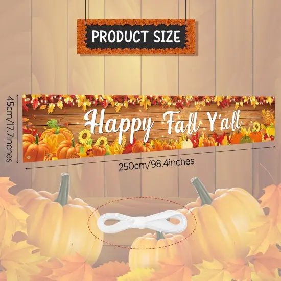 Happy Fall Y'all Yard Banner {4}