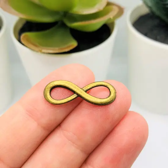 Bronze Infinity Connector Charms, 23x8mm {2}