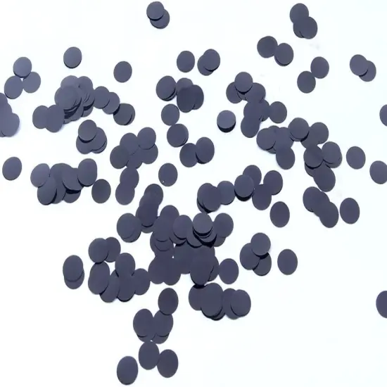 Black Metallic Glitter Foil Confetti 1.8oz - 0.6inch Round Table Confetti Dots {4}