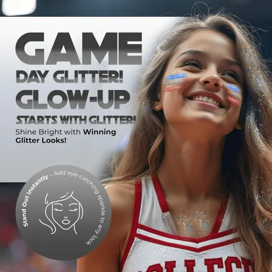 Hair Glitter Gel &ndash; Body Glitter for Kids and Women - Silver {3}